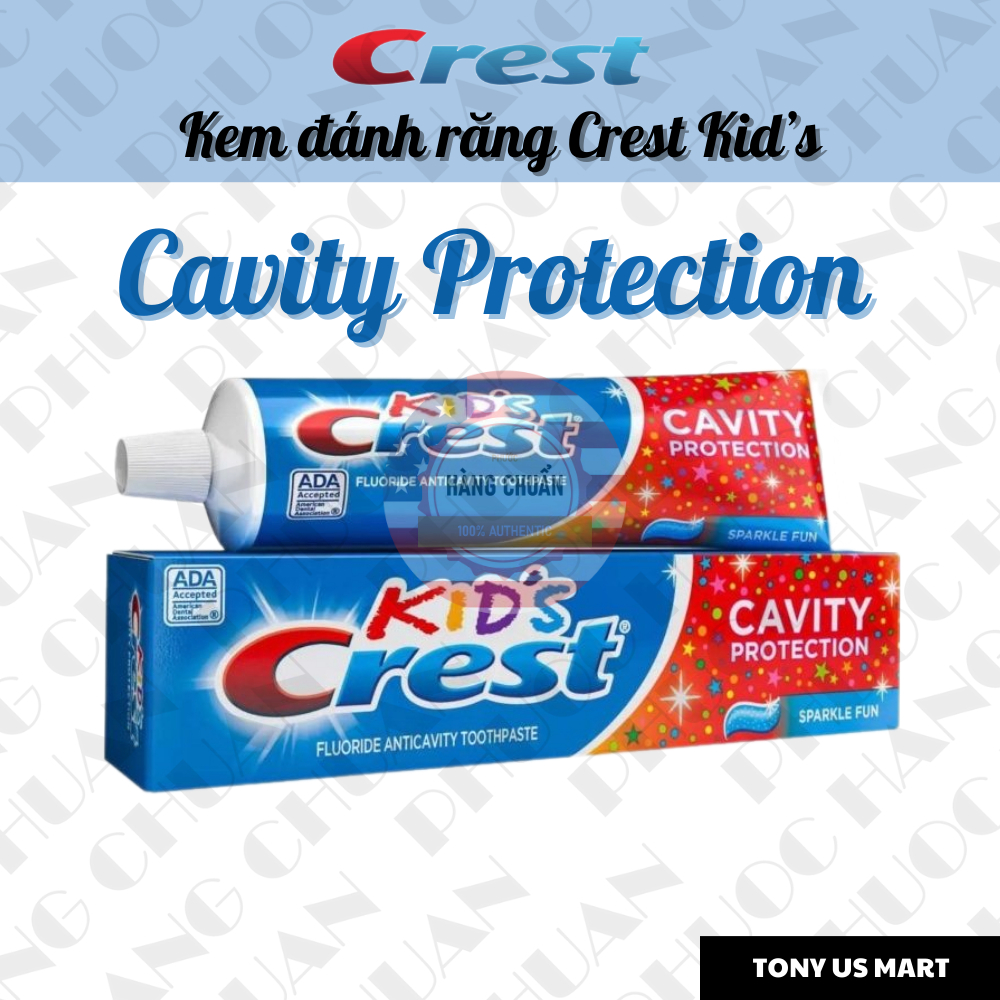 Kem Đánh Răng Crest Kids Cavity Protection An Toàn Cho Bé 130g Của Mỹ - Tony US Mart