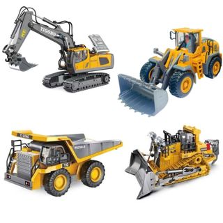  Combo Xe Máy Xúc Xe Ben,Xe Ủi Xe Xúc Lật-Gầu Sắt Thùng Sắt Các Loại Xe Công Trình Pin Sạc Cho Bé 