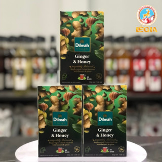  TRÀ DILMAH GỪNG VÀ MẬT ONG - HỘP 30G 20 GÓI - DILMAH GINGER & HONEY CEYLON BLACK TEA 