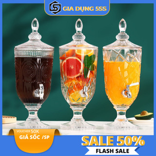  Bình Đựng Thủy Tinh Có Vòi Tiện Lợi Đa Năng Siêu Bền Siêu Đẹp Dung Tích 5 Lít M98 