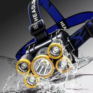 Đèn Pin Đội Đầu Đeo Trán 5 Bóng Siêu Sáng Kèm Pin Sạc Siêu Tiện Lợi Chính Hãng