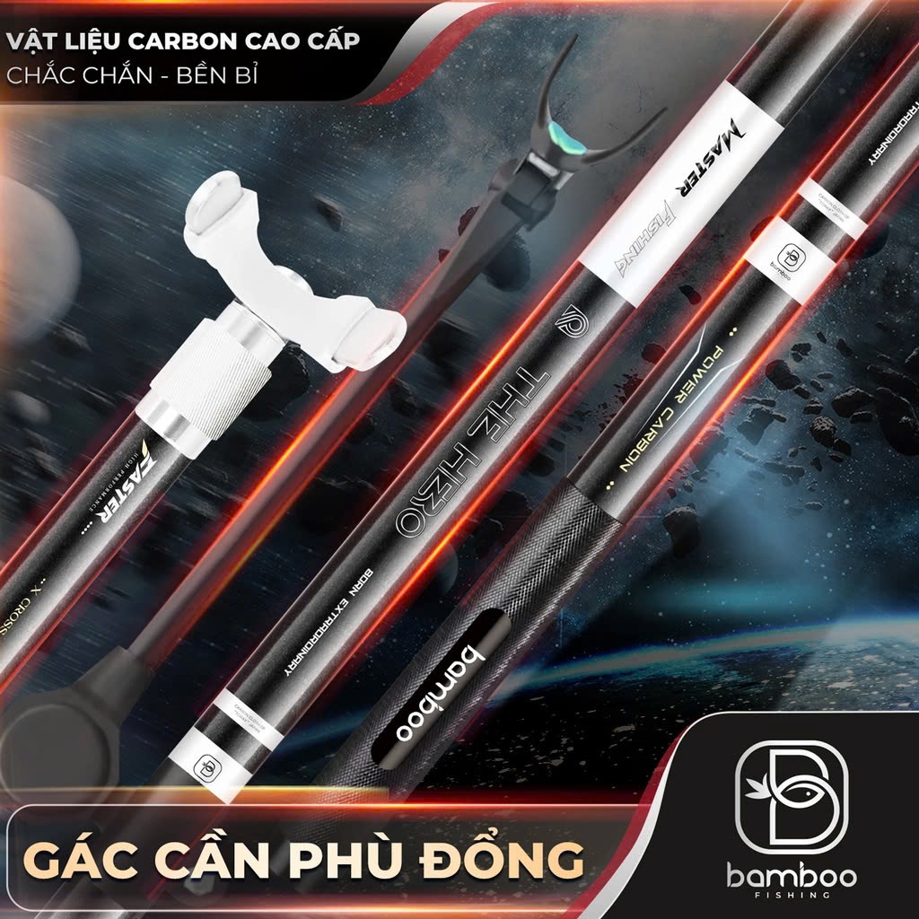 Gác Cần Câu Bamboo Phù Đổng Chất Liệu Carbon Cao Cấp