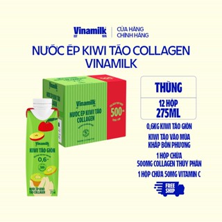 Thùng 12 hộp Nước ép Kiwi Táo Collagen Vinamilk 275ml