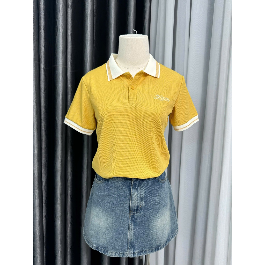 ( Deal Xả Kho )Áo polo nữ  _Lista dệt kim thêu chữ from dáng babytee phù hợp hầu hết các chị em phụ nữ ,Bốn mùa ( Mã 6 ) | BigBuy360 - bigbuy360.vn