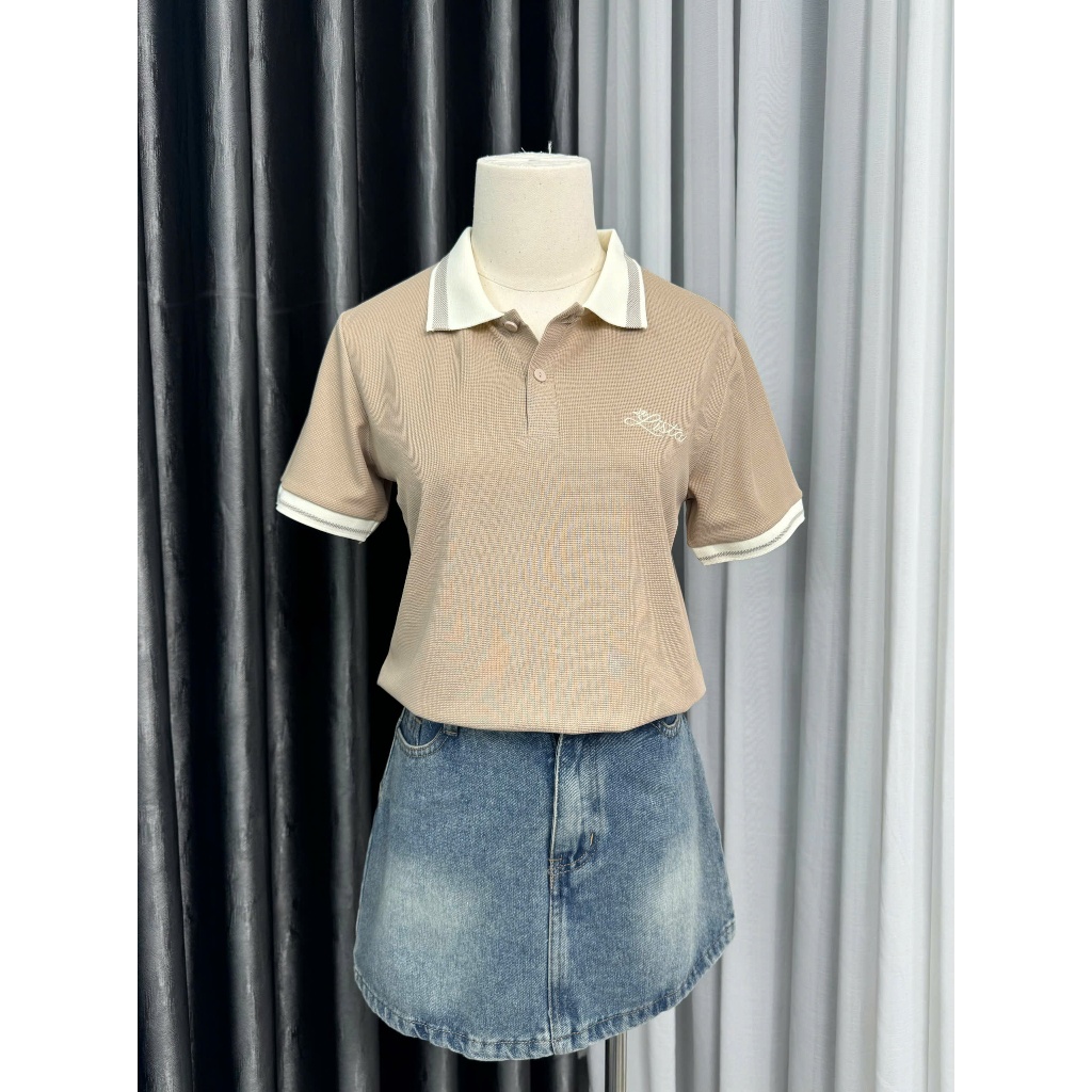 ( Deal Xả Kho )Áo polo nữ  _Lista dệt kim thêu chữ from dáng babytee phù hợp hầu hết các chị em phụ nữ ,Bốn mùa ( Mã 6 ) | BigBuy360 - bigbuy360.vn