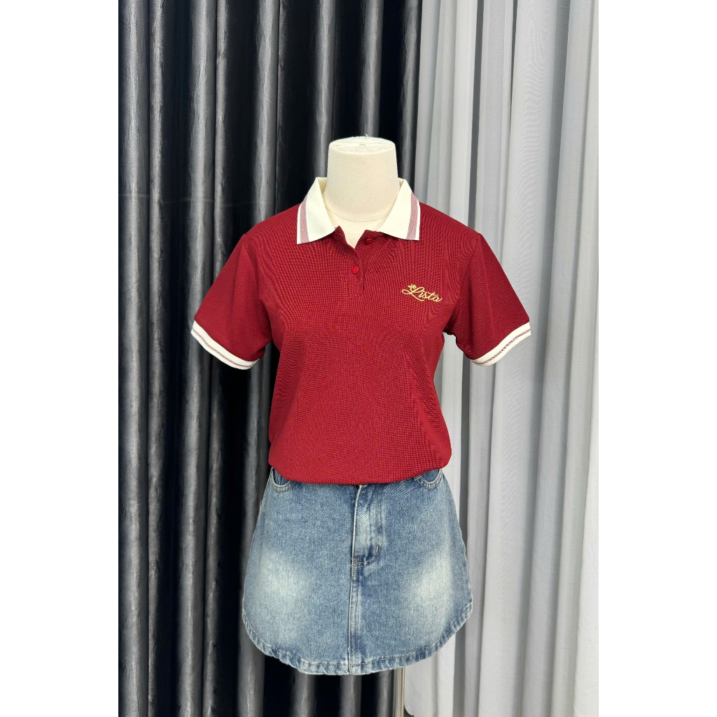 ( Deal Xả Kho )Áo polo nữ  _Lista dệt kim thêu chữ from dáng babytee phù hợp hầu hết các chị em phụ nữ ,Bốn mùa ( Mã 6 ) | BigBuy360 - bigbuy360.vn