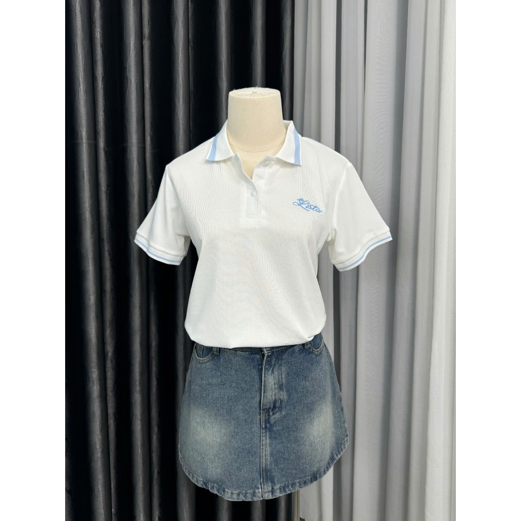 ( Deal Xả Kho )Áo polo nữ  _Lista dệt kim thêu chữ from dáng babytee phù hợp hầu hết các chị em phụ nữ ,Bốn mùa ( Mã 6 ) | BigBuy360 - bigbuy360.vn