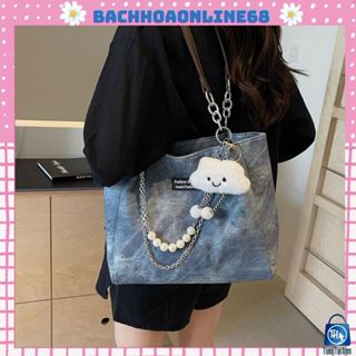 Túi xách nữ đeo vai túi kẹp nách dáng công sở đi chơi đi học đi là phối dây xích mây phong cách Bachhoaonline68 964