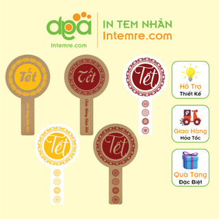Sẳn 29 Tem Nhãn Giấy Kraft, Da Bò Decal Dán Intemre.com Niêm Phong Hộp Quà Tết Kt:5x9cm