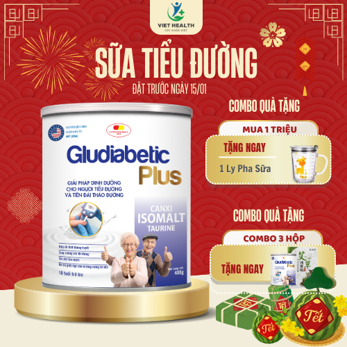 Sữa Cho Người Sữa Tiểu Đường Sữa Tiểu Đường Gludiabetic Plus Chính Hãng 400gr/900gr