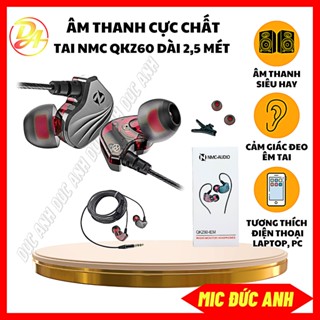Tai Nghe In-Ear Hát Live Biểu Diễn QKZ60-IEM Dây Dài 2.5m, Đeo Ngược Nhỏ Gọn, Bền Bỉ BH 1 Năm