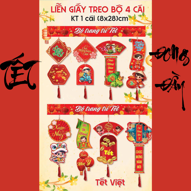 Set Dây Treo Ngẫu Nhiên Trang Trí Cây Tết Ngày Xuân