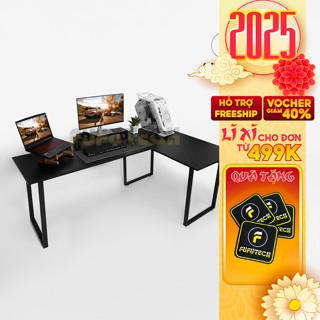 Bàn Làm Việc, Học Tập, Gaming Góc Chữ L FUFUTECH, Tối Ưu Không Gian Góc Nhà, Thoải Mái Setup, Size Từ 1m4,1m48,1m6,1m8