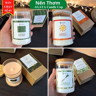 21 Mùi nến thơm Agaya Candle Cup size 200 GRAM,Nến thơm tinh dầu thiên nhiên cao cấp,dùng thư giãn giảm stress,quà tặng