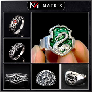  Nhẫn Titan Slytherin - Phụ Kiện Nam Nữ Cosplay Nhà Rắn - Nhẫn Nam Thời Trang Basic Matrix 
