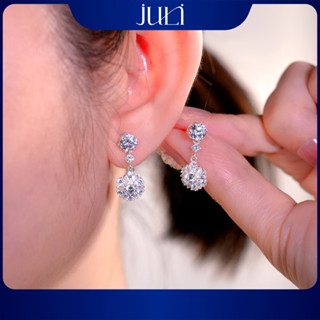 Khuyên Tai DV 5LI5 TRÒN BG 4LI Dành Cho Nữ | 100% Bạc Ý Nhập Khẩu | Đính Đá Moissanite Sấng Lấp Lánh | KT1488 JULI