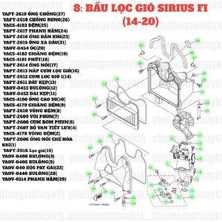 [Chính hãng Yamaha][8:BẦU LỌC GIÓ] YAPT-2016 Lọc gió-SIRIUS FI, PG-1, JUPITER-FIN [Yamaha] (15)