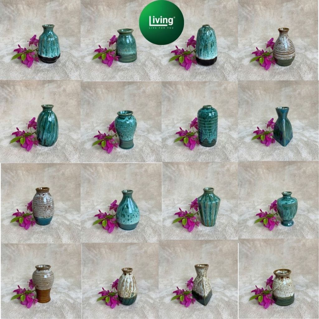 Lọ hoa hoả biến sứ Bát Tràng mini  cắm hoa, decor siêu xinh | Living Decor