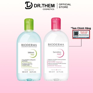 Nước Tẩy Trang Bioderma Cho Da Dầu Mụn Sebium / Da Nhạy Cảm Sensibio H2O 100ml - 250ml - 500ml- Dr Thêm