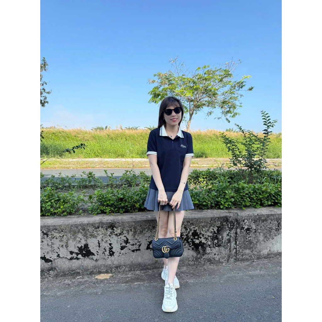 Áo polo nữ  _Lista dệt kim thêu chữ from dáng babytee phù hợp hầu hết các chị em phụ nữ ,Bốn mùa ( Mã 6 ) | BigBuy360 - bigbuy360.vn