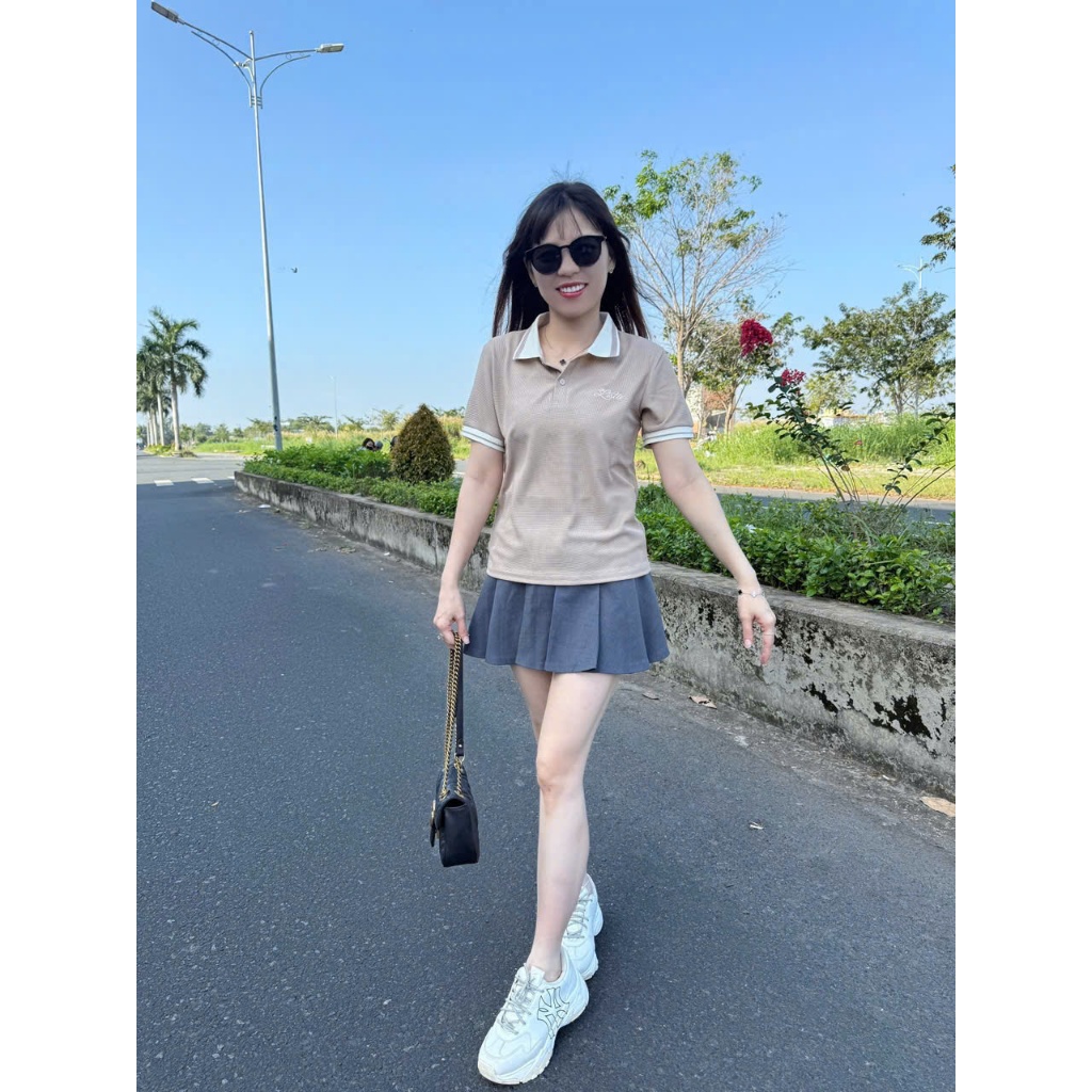 Áo polo nữ  _Lista dệt kim thêu chữ from dáng babytee phù hợp hầu hết các chị em phụ nữ ,Bốn mùa ( Mã 6 ) | BigBuy360 - bigbuy360.vn