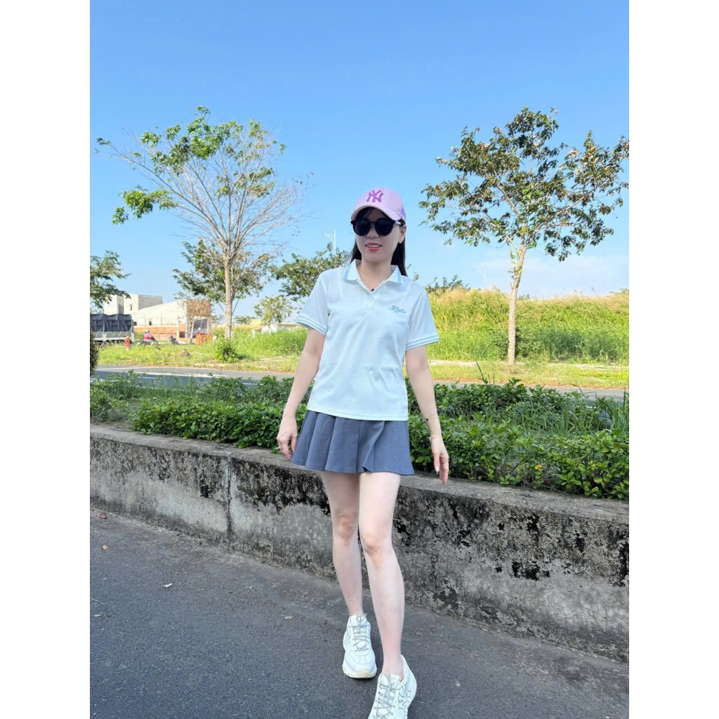 Áo polo nữ  _Lista dệt kim thêu chữ from dáng babytee phù hợp hầu hết các chị em phụ nữ ,Bốn mùa ( Mã 6 ) | BigBuy360 - bigbuy360.vn
