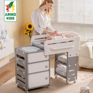 Bàn thay tã kết hợp Tủ đựng đồ cho trẻ sơ sinh 6 IN 1 Lechin