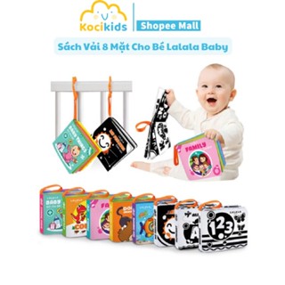  Sách vải 8 mặt cho bé sơ sinh 0 đến 12 tháng Lalala baby kích thước 12x11cm 