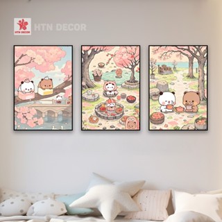 SET 3 TRANH TRANG TRÍ PHÒNG NGỦ CHO BÉ/ TRANH HOẠT HÌNH/ TRANH DÁN TƯỜNG ANIME SIÊU DỄ THƯƠNG/ HTN DECOR