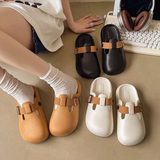 dép nữ bít mũi cổ điển chống trượt TẤM đế trấu định hình lòng bàn chân