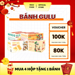 [Mua 4 Hộp Tặng 1 Bánh] Các Loại Bánh Dinh Dưỡng Gulu Foods (Bánh Da Trứng, Bánh Diêm Mạch, Bánh Natto, Bánh Ruốc)