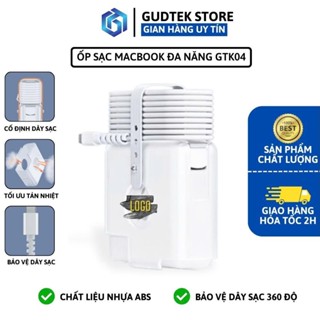 Ôp Sạc Bảo Vệ MacBook GTK04 Đa Năng, 3 in 1, Cuốn Gọn Dây, Chống Gập Dây, Bảo Vệ Sạc Và Đầu Sạc