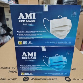 Khẩu trang y tế 4 lớp COSY và AMI (Hộp 50 cái)