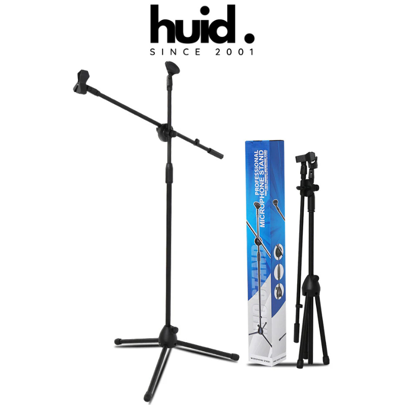 Chân míc đế micro đứng hát Boom Stand MS-001 (Đen)