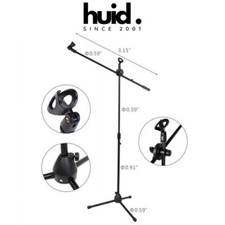 Chân míc đế micro đứng hát Boom Stand MS-001 (Đen)