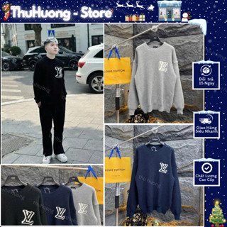 Áo Len Lờ Vê Cổ Tròn Chất Len Dệt Dày Dặn Đủ 3 Màu _Áo Len Nam Nữ Qc