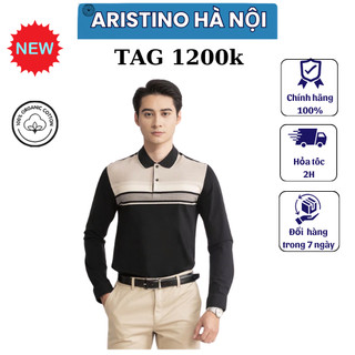    MẪU MỚI  Áo polo cổ bẻ dài tay nam Aristino Business chất cotton mềm mịn thấm hút tốt 1LP003W2 