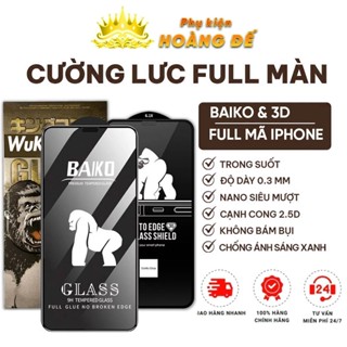  Cường lực iphone KK BAIKO full màn 15 pro max 16 pro max 17 pro 7 8 Plus xsmax xr 11 12 13 14 pro max full màn 3d trơn 