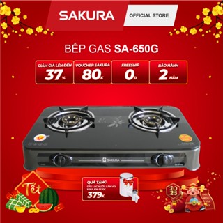 Bếp Gas Đôi SAKURA SA-650G - Mặt Kính Cường Lực Chịu Nhiệt - Bảo Hành 24 Tháng Chính Hãng
