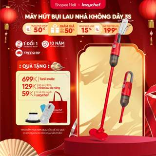 Máy hút bụi lau nhà không dây 3S Lazychef, máy hút bụi đa năng lực hút mạnh, dễ dàng vệ sinh và tháo lắp