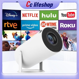 Máy chiếu mini HY300 4K Full HD Android 11 WiFi6 cho điện thoại máy chiếu phim