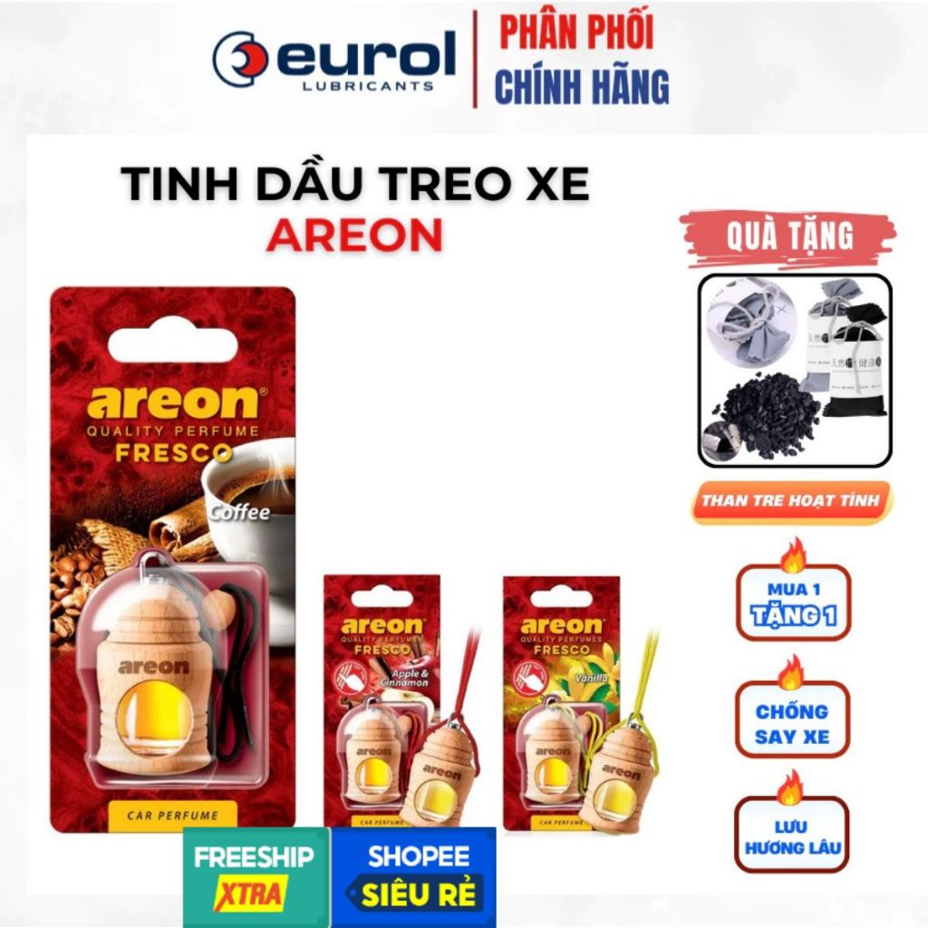 Tinh Dầu Treo Xe ô Tô AREON -CHÍNH HÃNG- Tinh Dầu AREON Nước Hoa Khử Mùi Xe Hơi 8ml Nhập Khẩu Bulgar