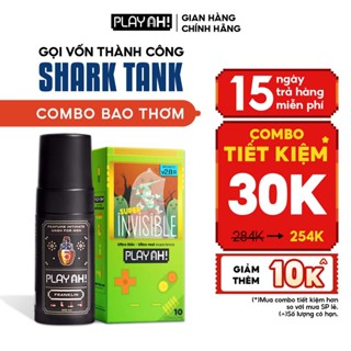 Combo Dung Dịch Vệ Sinh Nam Hương Nước Hoa 100ml + Bao Cao Su PlayAh Hộp 10 Siêu Mỏng 0.03, Kéo Dài Thời Gian, Thêm Gai