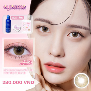 Lens Eyesme - Lady Brown - Lens màu nâu Tây - Kính áp tròng Hàn Quốc
