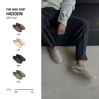 Dép Sục Nam Nữ The Bad God Hidden Đúc Nguyên Khối EVA Nhẹ Êm Chống Nước Chống Trơn Local Brand