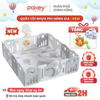 [New 2025] Quây Cũi Nhựa Phi Hành Gia Cho Bé, Quây Cũi Cao Cấp Độc Quyền Pakey Tặng Kèm 100 Bóng + Thảm + Set Bóng Rổ