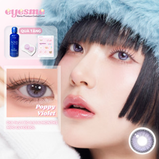 Kính áp tròng Eyesme-Lens tím Douyin có độ từ 0 đến 8 độ-Dollring Poppy Violet