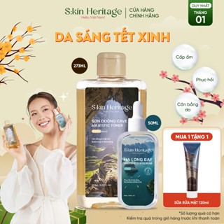 Bộ Sản Phẩm Chuyên Cấp Ẩm, Phục Hồi & Cân Bằng Da SKIN HERITAGE Serum Hạ Long 50ml và Toner Sơn Đoòng 273ml