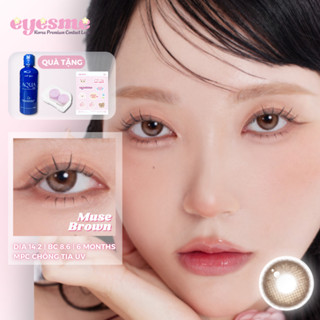 [Lens MPC] Lens Eyesme - Muse Brown - Lens nâu long lanh tự nhiên - Kính áp tròng Hàn Quốc
