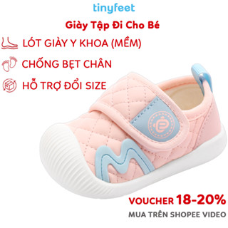  Giày Tập Đi Cho Bé Trai Bé Gái Chống Bẹt Chân Mùa Đông Lót Nhung Ấm Áp TINYFEET WJ26 Giày Cho Bé 1 Tuổi 2 Tuổi 